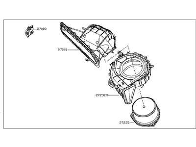 2019 Nissan Murano Blower Motor - 27200-5AA0A