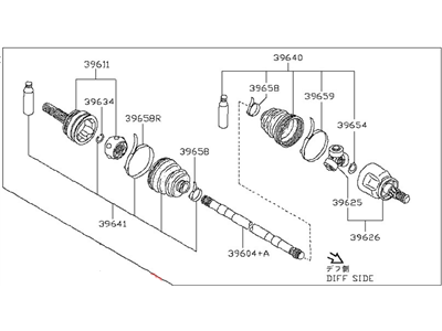 Nissan Axxess Axle Shaft - 39600-40R00