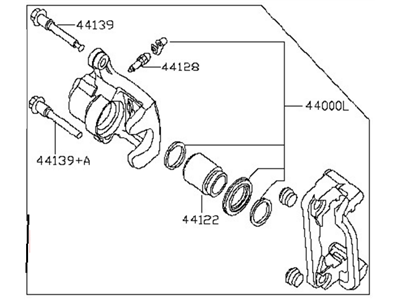 2009 Nissan Sentra Brake Caliper - 44011-EM11A