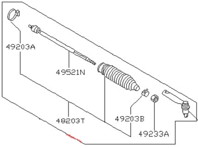 2003 Nissan Sentra Tie Rod End - 48510-4Z001