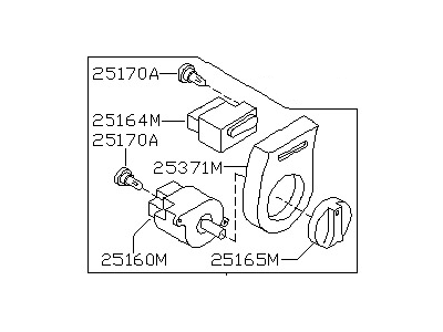 1995 Nissan Quest Headlight Switch - 25160-1B010