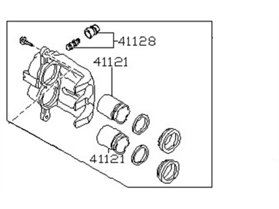 2012 Nissan Titan Brake Caliper - 41011-ZC60A