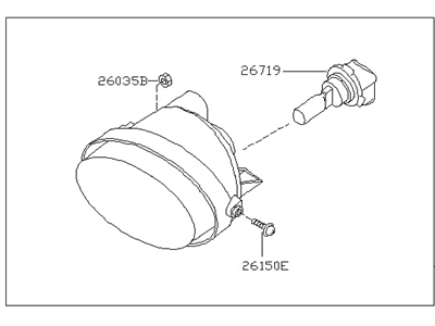 Nissan 26155-ZQ00A Lamp Assembly-Fog,LH