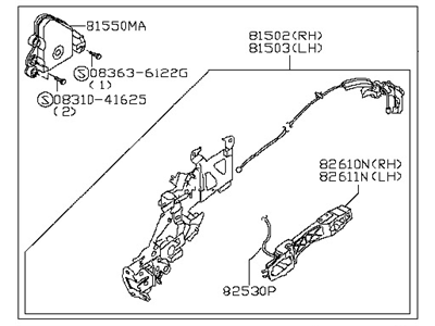 Nissan Quest Door Lock - 82501-5Z000