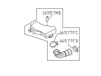 1995 Nissan Maxima Air Intake Coupling - 16585-31U15