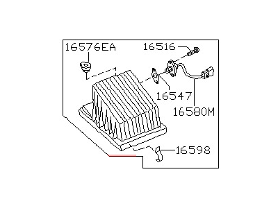 Nissan 16526-31U00 Air Cleaner Cover