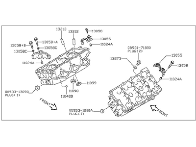 2010 Nissan Altima Cylinder Head - 11040-JA10A