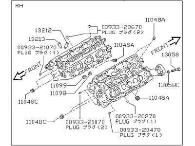 1995 Nissan 300ZX Cylinder Head - 11040-48P00