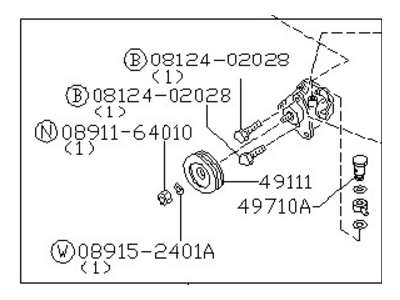 1984 Nissan 200SX Power Steering Pump - 49110-01F00