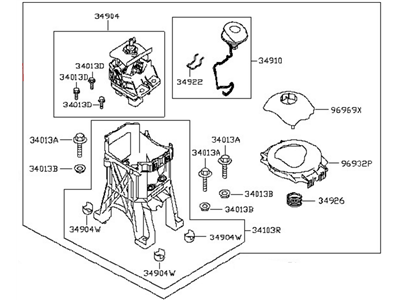 Nissan 34901-3NF0A Transmission Control Device Assembly