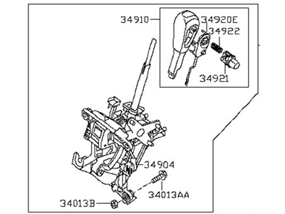 Nissan Sentra Automatic Transmission Shifter - 34901-ET11A