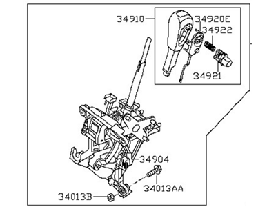 2009 Nissan Sentra Automatic Transmission Shifter - 34901-ET11A