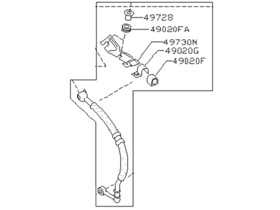 Nissan 49720-94Y00 Hose Assy-Control Valve