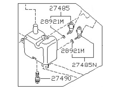 1992 Nissan 240SX Washer Reservoir - 28910-40F00