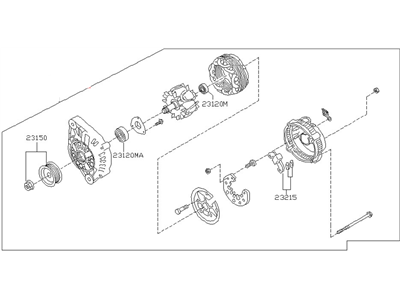 1998 Nissan Frontier Alternator - 23100-3S500