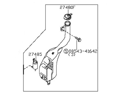 Nissan 28910-ET000 Tank Assy-Windshield Washer