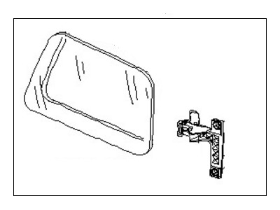 Nissan 83340-7S00C Glass-Side Window, 2ND RH