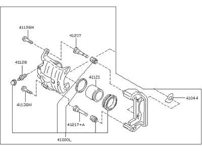 Nissan 350Z Brake Caliper Repair Kit - 41011-CD00D
