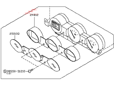 Nissan 24845-EV03A Oil Pressure Battery Multi-Meter Gauge