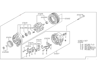 Nissan 23100-50Y09 Alternator Assembly