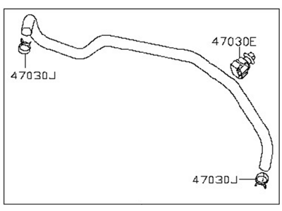 2010 Nissan Sentra Brake Booster Vacuum Hose - 47470-ET80A