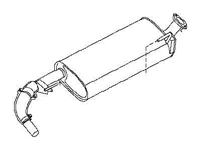 Nissan 20100-ZL60A Exhaust, Main Muffler Assembly