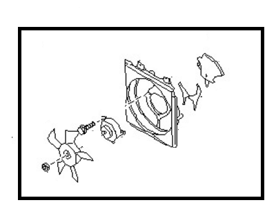 Nissan 92120-5B410 Fan & Motor Assy-Condenser