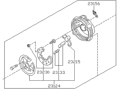 1997 Nissan Stanza Alternator Case Kit - 23127-1E800