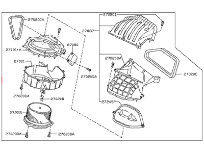 Nissan 27200-1JA0A Blower Assy-Front