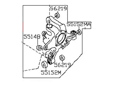 Nissan 43019-ZX00B Housing Assembly Rear Axle, LH