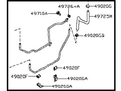 Nissan 49721-EZ40A Hose & Tube Assy-Power Steering