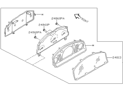 2000 Nissan Sentra Speedometer - 24810-4Z470