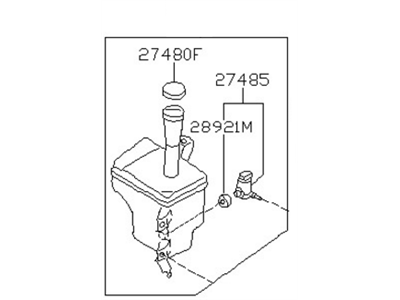 Nissan 28910-ZG00A Tank Assy-Windshield Washer