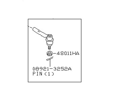 1997 Nissan Quest Tie Rod End - 48520-0B025