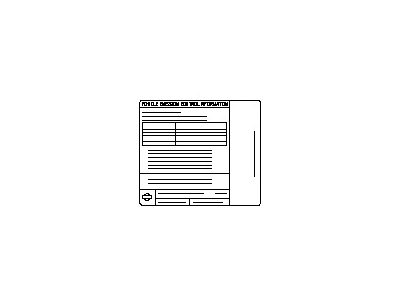 Nissan 14805-9DA0B Label-Emission Control