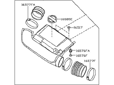 Nissan 16576-EA200 Duct Assembly-Air