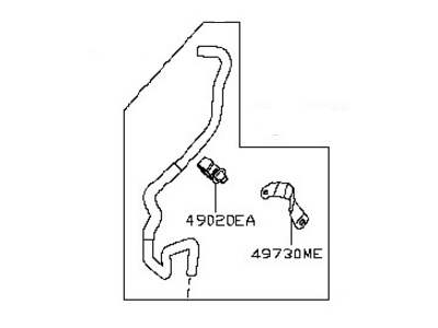 Nissan 49721-3TA5A Hose & Tube Assy-Power Steering