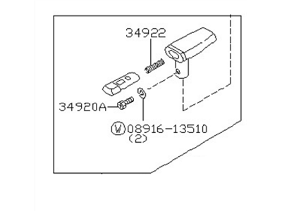 Nissan 34920-P7126 Knob-Lever