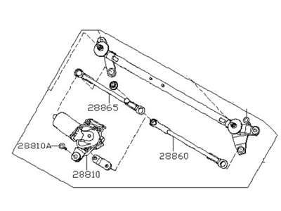 Nissan Titan Wiper Motor - 28800-ZC30A