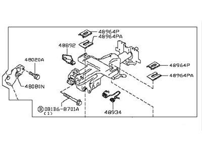 2011 Nissan Quest Steering Column - 48810-1JA1A