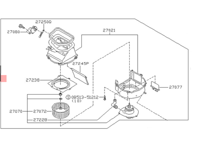 1997 Nissan 200SX Blower Motor - 27200-4B010