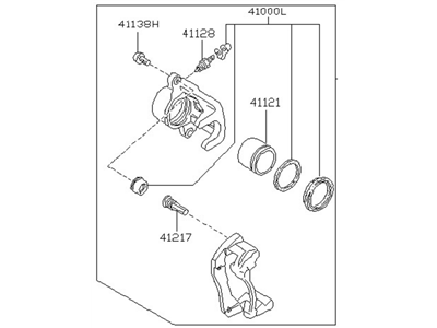 Nissan 41011-09W92 CALIPER-Front LH