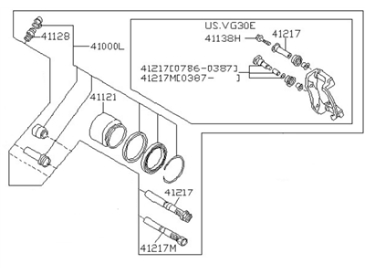 Nissan 41001-77S00 CALIPER Assembly Fr