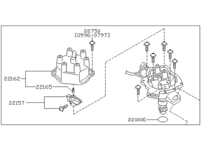 Nissan 22100-1W600 Distributor Assy