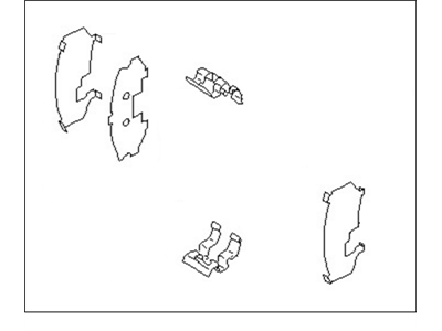 Nissan 41080-AM890 Hardware Kit-Front Disc Brake Pad