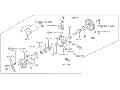 2000 Nissan Sentra Power Steering Pump - 49110-4M800