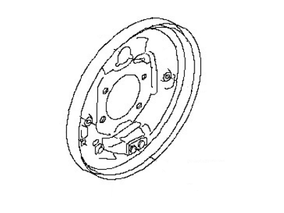 Nissan 44020-3LM0A Plate Assembly-Back Rear Brake RH