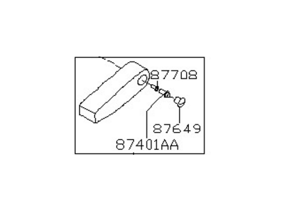 Nissan 87700-7S000 Front Seat Armrest Assembly Right