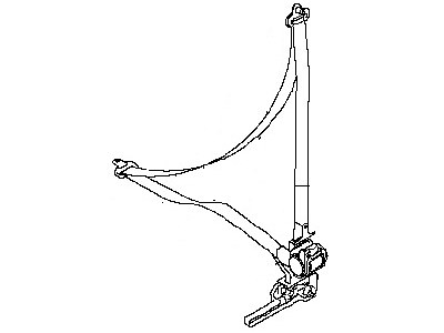 Nissan 86885-JM000 Tongue Belt Assembly, Pretensioner Front Left