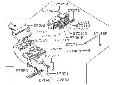 1991 Nissan Pathfinder A/C Switch - 27510-83G00